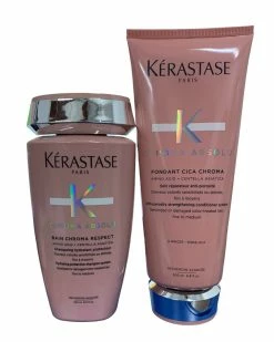 Best deal 🔥 Kérastase Kerastase Fondant Cica Chroma & Chroma Absolu Bain Chroma Respect Original 👩 Women Shampoo & Conditioners 🥰